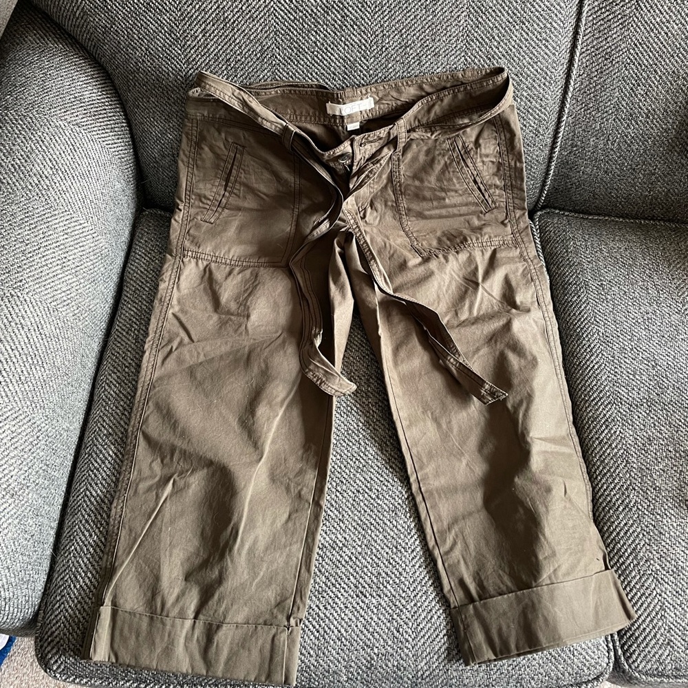 army green capri pants from Ann Taylor Loft